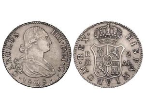 Charles IV - 2 Reales. 1808. MADRID. A.I. ... 