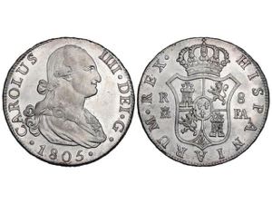Charles IV - 8 Reales. 1805. MADRID. F.A. ... 