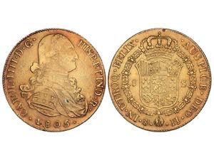 Charles IV - 8 Escudos. 1805. POTOSÍ. P.J. ... 