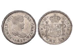 Ferdinand VII - 1/2 Real. 1819. GUATEMALA. ... 