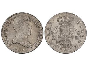 Ferdinand VII - 2 Reales. 1813. MADRID. I.J. ... 