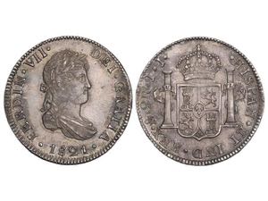 Ferdinand VII - 2 Reales. 1821/0. MÉXICO. ... 