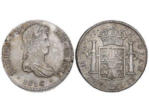 Ferdinand VII - 8 Reales. 1816. LIMA. J.P. ... 