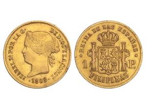 Elisabeth II - 1 Peso. 1868/7. MANILA. 1,67 ... 