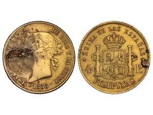 Elisabeth II - 4 Pesos. 1866/5. MANILA. 6,55 ... 
