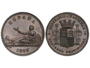 Medalla Soberanía Nacional en cobre. 1868. ... 