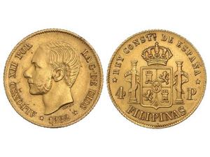 4 Pesos. 1882. MANILA. 6,81 grs. ... 