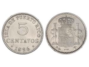 5 Centavos de Peso. 1896. PUERTO RICO. ... 