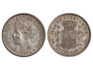 10 Centavos de Peso. 1896. PUERTO RICO. ... 