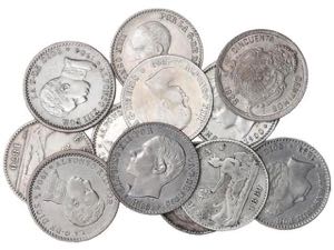 Lote 13 monedas 50 Céntimos. 1869 a 1926. ... 
