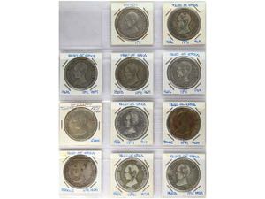 Lote 17 monedas 5 Pesetas. 1891. ALFONSO ... 