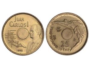 Juan Carlos I - 25 Pesetas. 1990. 4,56 grs. ... 