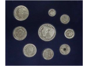 Juan Carlos I - Serie 9 monedas 1 a 2.000 ... 