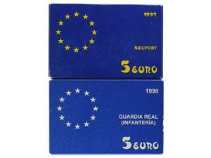 Juan Carlos I - Lote 2 monedas 5 Euros. 1997 ... 