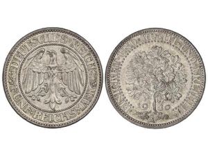 Germany - 5 Reichsmark. 1930-A. REPÚBLICA ... 