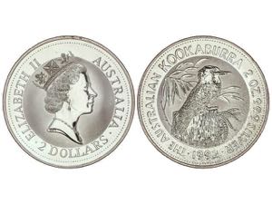 Australia - 2 Dólares. 1992. 2 onzas. AR. ... 