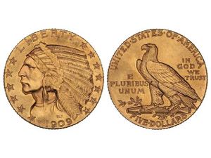 Unites States of America - 5 Dólares. 1909. ... 