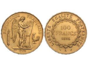France - 100 Francos. 1886-A. PARÍS. 32,22 ... 