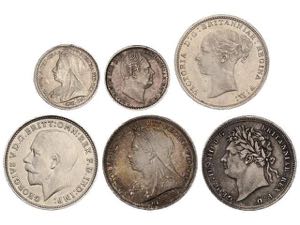 Great Britain - Lote 6 monedas 1 (2) y 3 ... 