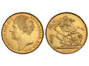 Great Britain - 2 libras. 1823. JORGE IV. ... 