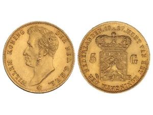 Netherlands - 5 Gulden. 1827-B. GUILLERMO I. ... 