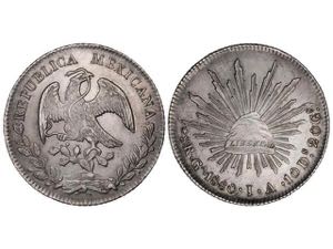 Mexico - 8 Reales. 1880. GUADALAJARA. 26,95 ... 