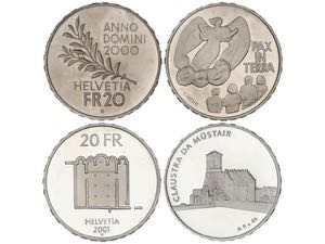 Switzerland - Lote 2 monedas 20 Francos. ... 
