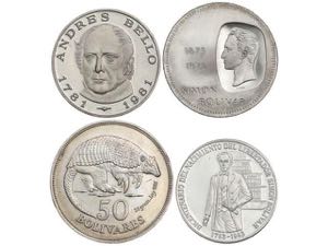 Venezuela - Lote 4 monedas 10, 50 y 100 ... 