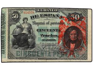 Spanish Banknotes - 50 Pesetas. 1 Enero ... 