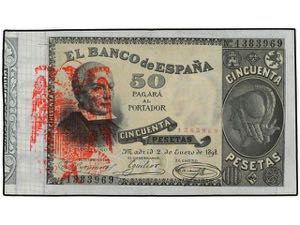 Spanish Banknotes - 50 Pesetas. 2 Enero ... 