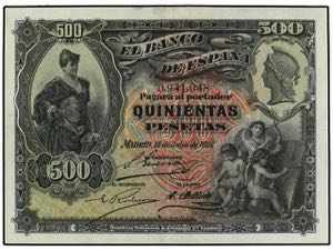 Spanish Banknotes - 500 Pesetas. 15 Julio ... 