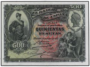 Spanish Banknotes - 500 Pesetas. 15 Julio ... 