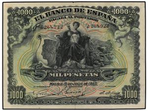 Spanish Banknotes - 1.000 Pesetas. 15 Julio ... 