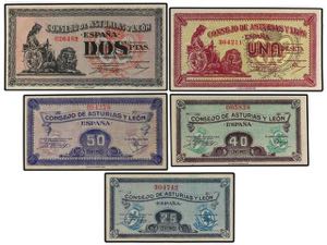 Civil War - Serie 5 billetes 25, 40, 50 ... 