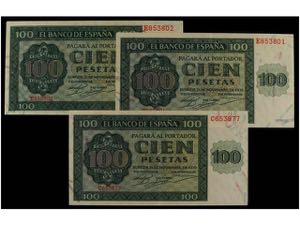 Estado Español - Lote 3 billetes 100 ... 