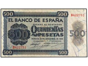 Estado Español - 500 Pesetas. 21 Noviembre ... 