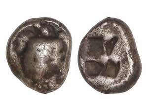 Óbolo. 480-456 a.C. EGINA. Anv.: Tortuga. ... 