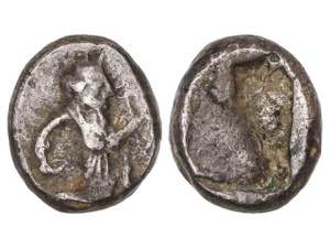 Siclo. 425-405 a.C. DARÍO III. LYDIA. Anv.: ... 