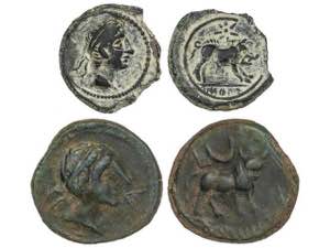 Lote 2 monedas Semis y As. 180 a.C. CASTULO ... 