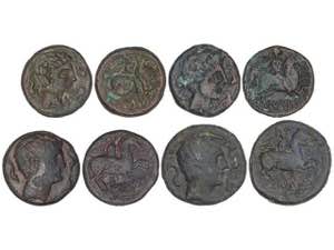 Lote 4 monedas As. 200-20 a.C. ILTIRTA ... 
