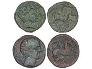 Lote 2 monedas As. 120-20 a.C. CESE ... 