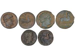Lote 3 monedas Semis y As (2). ILTIRTA; ... 