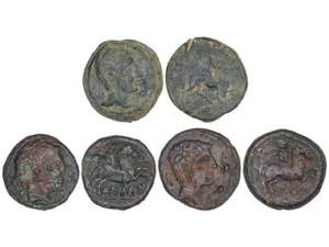 Lote 3 monedas As. CASTULO, ILTIRTA y ... 