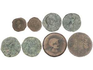 Lote 4 monedas Cuadrante y As (3). CARMO, ... 