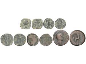 Lote 5 monedas As. IRIPPO (3), SEARO, ... 