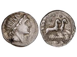 Republic - Denario. 109-108 a.C. AQUILLIA. ... 