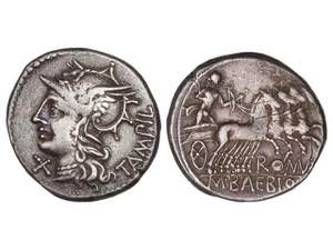 Republic - Denario. 137 a.C. BAEBIA. Marcius ... 