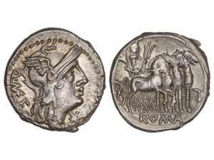 Republic - Denario. 130 a.C. CAECILIA. Q. ... 