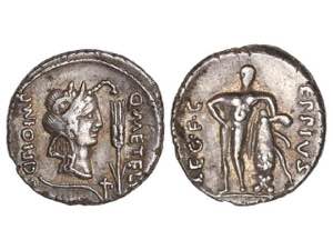 Republic - Denario. 47-46 a.C. CAECILIA. Q. ... 