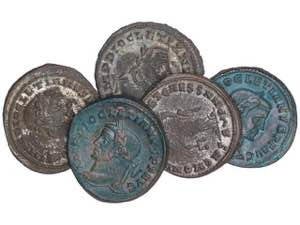 Empire - Lote 5 monedas Follis. 284-305 d.C. ... 